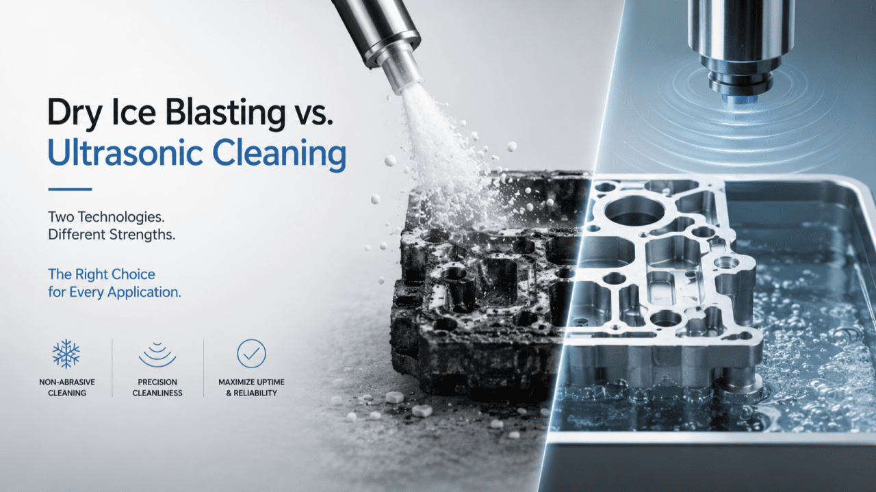 Dry Ice Blasting vs Ultrasonic Cleaning: Where Each Technology Fits in Modern Manufacturing